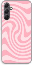 Case Company® - Coque Samsung Galaxy A34 - Swirl Rose - Coque souple pour téléphone - Protection sur tous les côtés et bord de l'écran