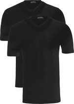 Schiesser American T-shirts V-hals 2-pack - zwart -  Maat XL