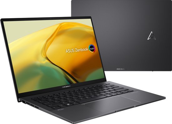 ASUS Zenbook 14 UM3402YA-KP504W AMD Ryzen™ 7 7730U Laptop 35,6 cm (14") WQXGA 16 GB LPDDR4x-SDRAM 512 GB SSD Wi-Fi 6E (802.11ax) Windows 11 Home Nederlands Zwart