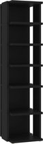 vidaXL-Schoenenkast-27,5x27x102-cm-bewerkt-hout-zwart