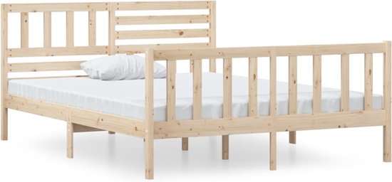 vidaXL - Bedframe - massief - hout - 120x190 - cm