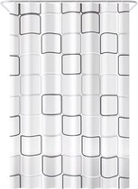 Loti Living Douchegordijn Anti Schimmel – Cube Design - Inclusief ringen – Waterdicht - Polyester - Douchegordijn 120x200 cm