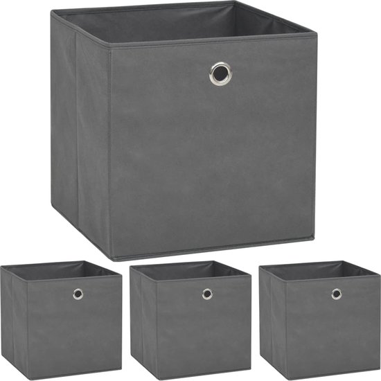 vidaXL Boîtes de rangement avec couvercles 10 pcs 28x28x28 cm