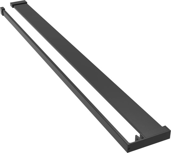 Inloopdouchewand met schap 115x195 cm ESG-glas aluminium wit
