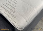 EasyBedden® Cooltouch Deluxe XL Topper - Topdekmatras 140x190 - Koudschuim HR60 - Premium Tijk - Orthopedisch - Medical - 4 Seizoen topper - Anti Bacterieel - Medium/stevig - circa 7 cm dik