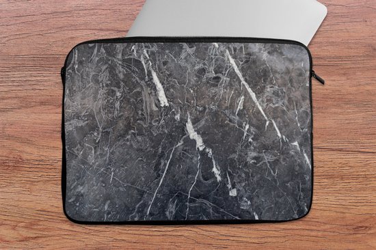 Housse pour ordinateur portable 13 pouces - Marbre - Grijs - Wit - Housse pour ordinateur portable