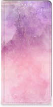 Leuk Telefoonhoesje Motorola Moto G73 Bookcase Cover Pink Purple Paint
