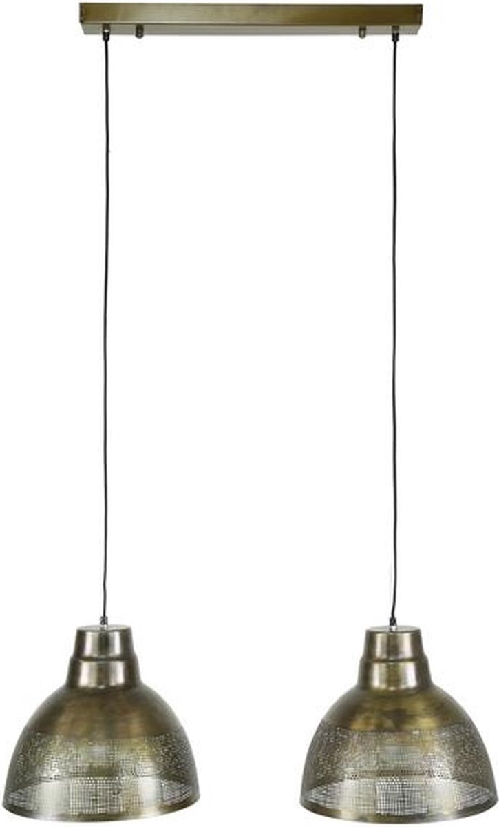 Dimehouse Industriële Hanglamp Luisa 2-lichts Metaal Brons 2-lichts - Antiek brons - Industrieel