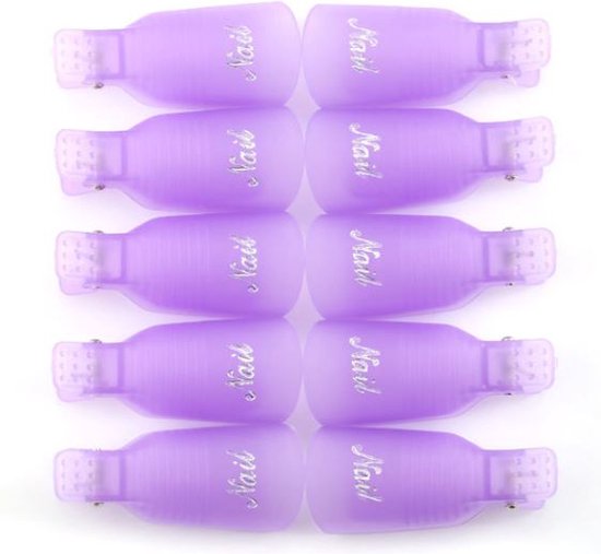 20 Nagellackentferner-Clips Aus Kunststoff – Wiederverwendbar, Rutschfest – Für UV-Gel, Acryl & Shellac – Ideal Für Home Manicure Oder Salon
