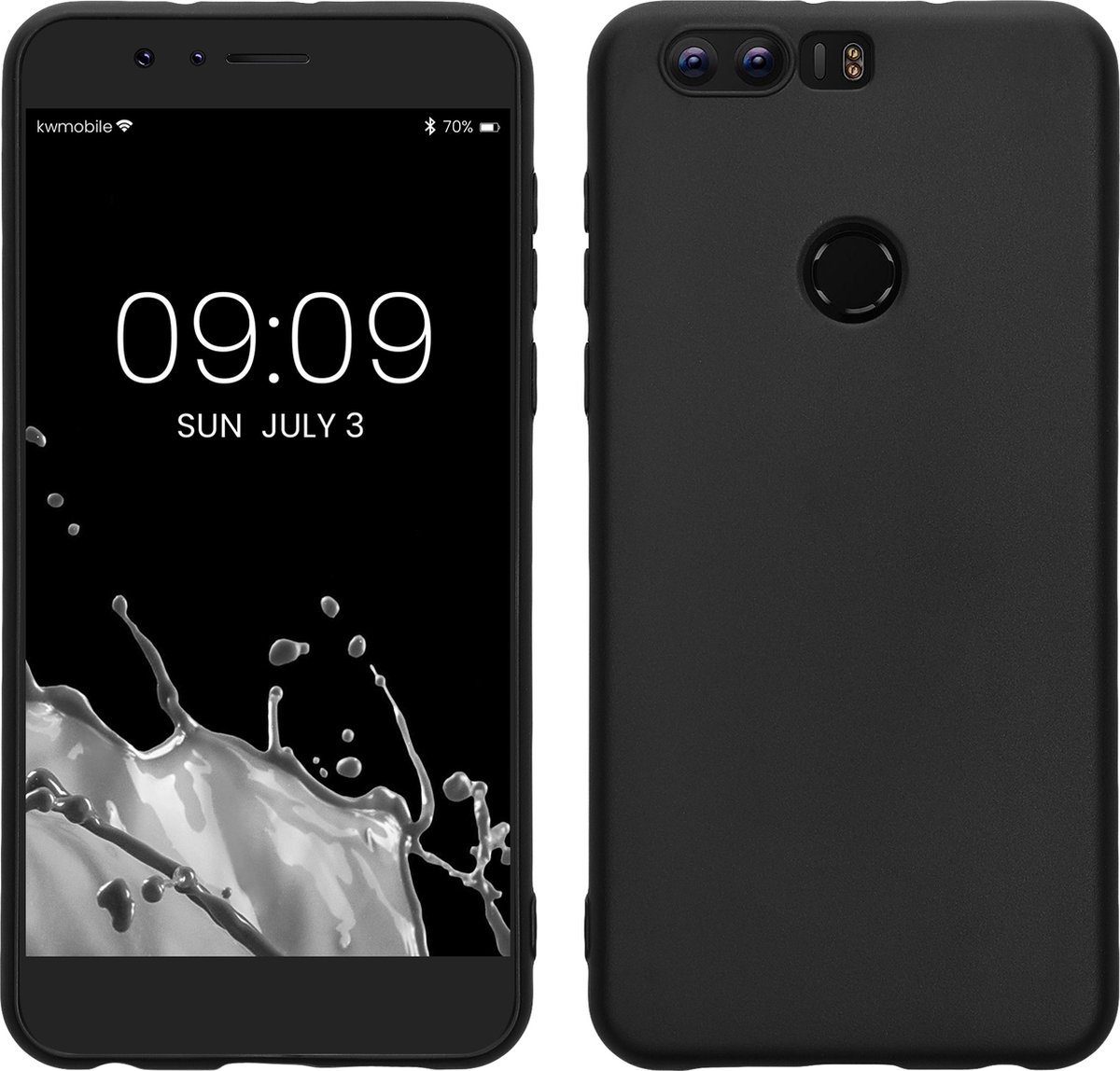 kwmobile telefoonhoesje geschikt voor HONOR 8 / 8 Premium - Hoesje voor smartphone - Back cover in mat zwart