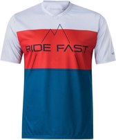 Gist Ride Fast Hills T-shirt Met Korte Mouwen Rood,Wit,Blauw 2XL Man