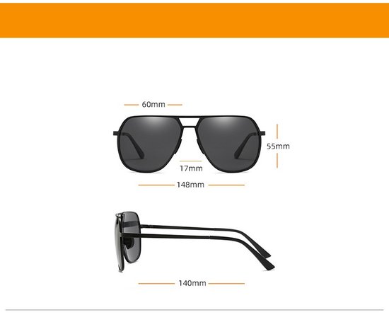 BUGOLINI® Masculinitas - Designer Zonnebril Voor Heren - Gepolariseerd - UV400 - Silvery Grey van BUGOLINI — afbeelding 4