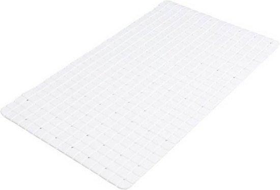 Urban Living Badkamer/douche anti slip mat - rubber - voor op de vloer - wit - 39 x 69 cm