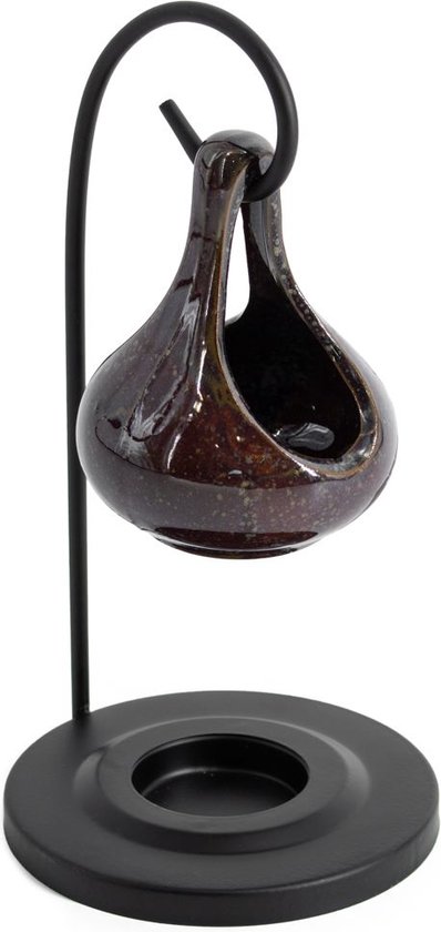 Brûle-parfum suspendu goutte marron
