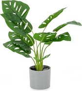 Monstera monkey leaf kunstplant in pot