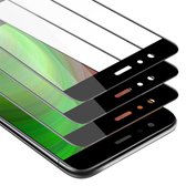 Cadorabo 3x Screenprotector geschikt voor Huawei P10 LITE Volledig scherm pantserfolie Beschermfolie in TRANSPARANT met ZWART - Getemperd (Tempered) Display beschermend glas in 9H hardheid met 3D Touch