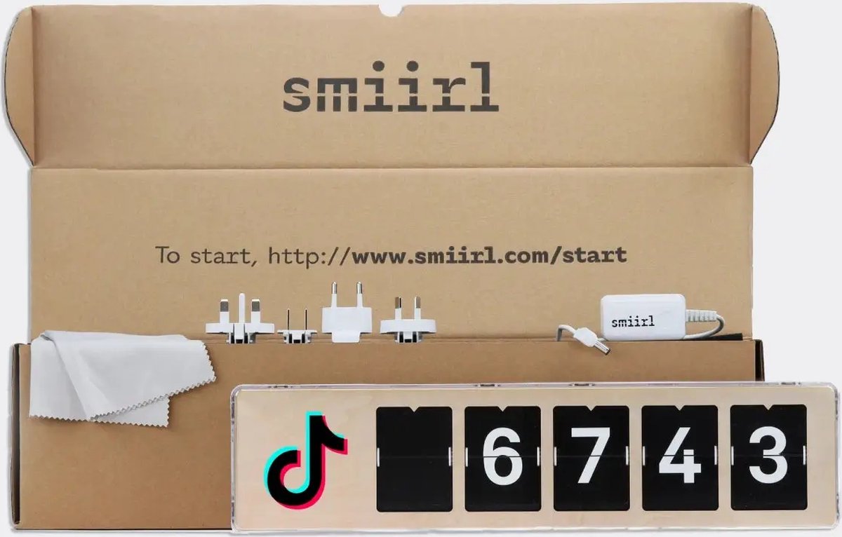 Smiirl. TikTok Follower Counter - Real time - 5 Digits