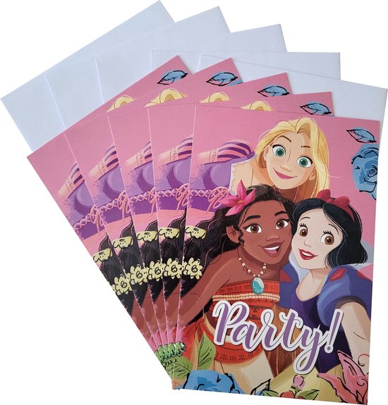 10 CARTES INVITATION ANNIVERSAIRE Raiponce Rapunzel (avec des enveloppes  blanches) : : Cuisine et Maison