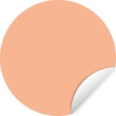 WallCircle - Muurstickers - Behangcirkel - Abrikoos - Roze - Pastel - Effen - Kleur - ⌀ 140 cm - Muurcirkel - Zelfklevend - Ronde Behangsticker