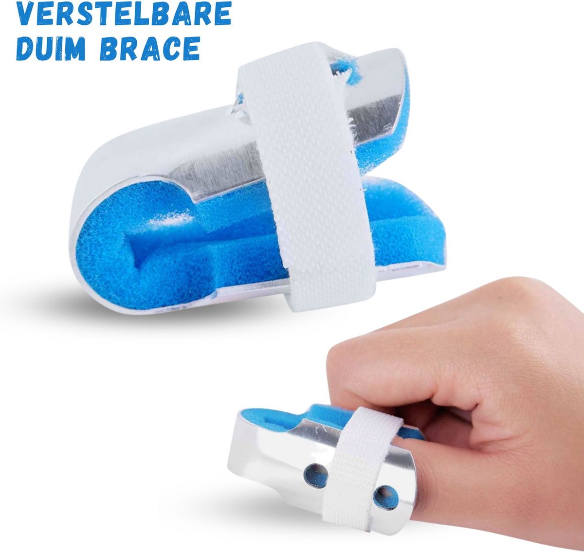 KANGKA Duimbrace - Verstelbaar Vingerspalk Maat M (5,5 cm) - Finger spalk - Ondersteuning voor de vingers - Triggervinger - Brace voor gebroken vingers