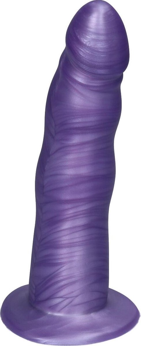 Goedkoopste Ylva & Dite - Anteros - Realistische Siliconen dildo met zuignap - Voor mannen, vrouwen of samen - Handgemaakt in Holland - Violet Metallic