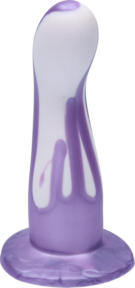 Goedkoopste Ylva & Dite - Leda - Siliconen G-spot / Prostaat Dildo - Made in Holland - Drup Pastel Violet / Violet Metallic