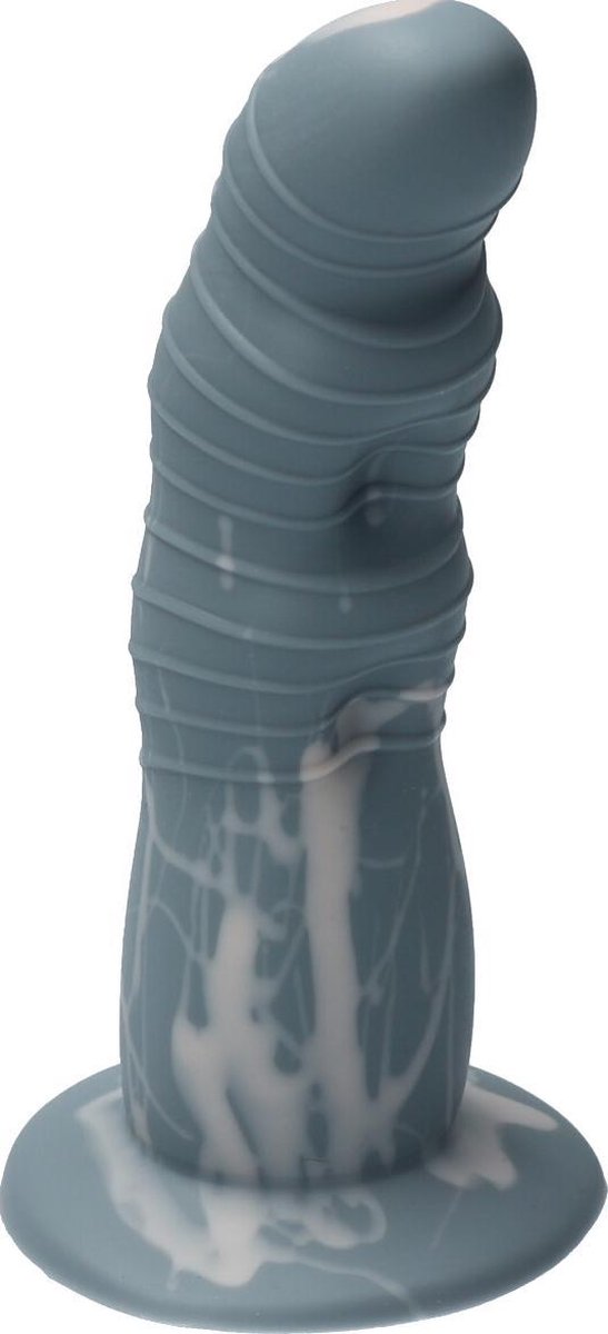 Goedkoopste Ylva & Dite - Rhea - Siliconen Dildo met zuignap - Made in Holland - Grijs / Pastel Oranje