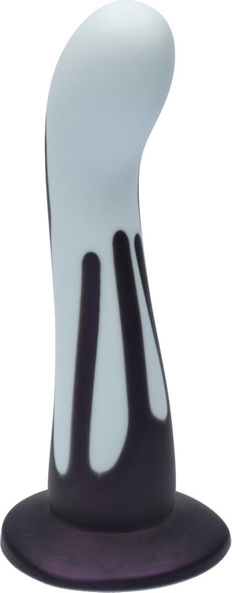 Goedkoopste Ylva & Dite - Swan - Siliconen G-spot / Anale dildo - Made in Holland - Pastel Grijs / Donker Paars Metallic