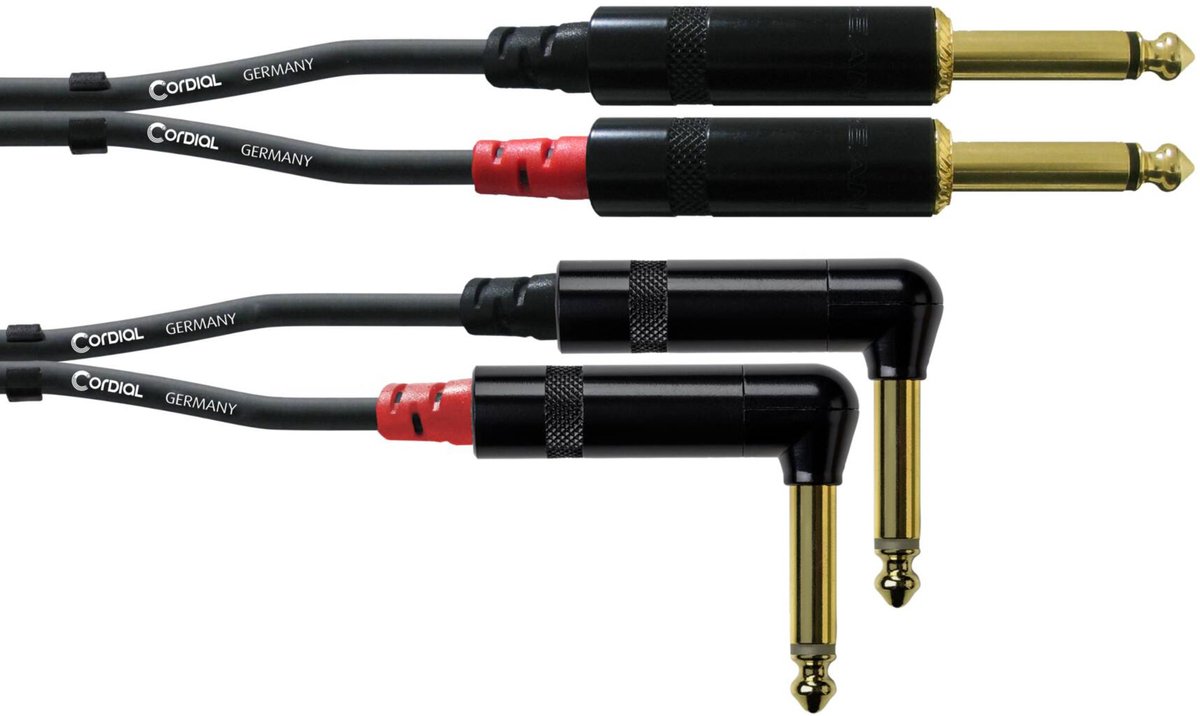 Cordial CFU 3 PR Dubbele jack kabel 3 m - Audio kabel