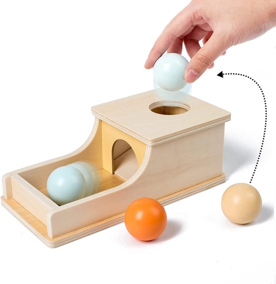 Object Permanence Box, Montessori Speelgoed voor 1-jarigen, Baby Speelgoed 1 jaar, Montessori Speelgoed, Baby Speelgoed - Merkloos