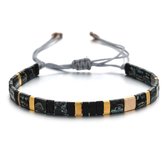 Sorprese armband - Boho - armband dames - zwart - verstelbaar - cadeau - Model D
