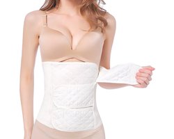 JT Beauty Care Premium Postpartum Buikband Wit Maat M – Na Zwangerschap - Bekkenband – Zwangerschapsband - Sluitlaken - Belly Binder – Zwangerschapskleding – Waist Trainer - Postnatale Sluitband – Steunband Gift Mama – Buikbrace Kado - Cadeau Moeder
