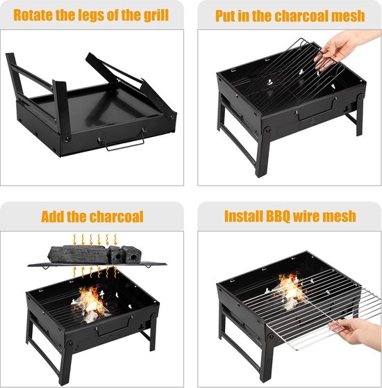 StayPowered BBQ - Draagbare Inklapbare Campingbarbecue - Draagbaar - Roestvrij - Geniet overal van de Perfecte Grillervaring! - Levering Sneller dan Aangegeven! van StayPowered — afbeelding 5