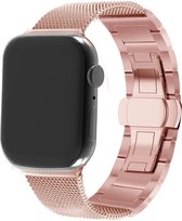 Bracelet Strap-it adapté pour Apple Watch - bracelet milanais en acier - or rose - Taille: 38 - 40 - 41mm