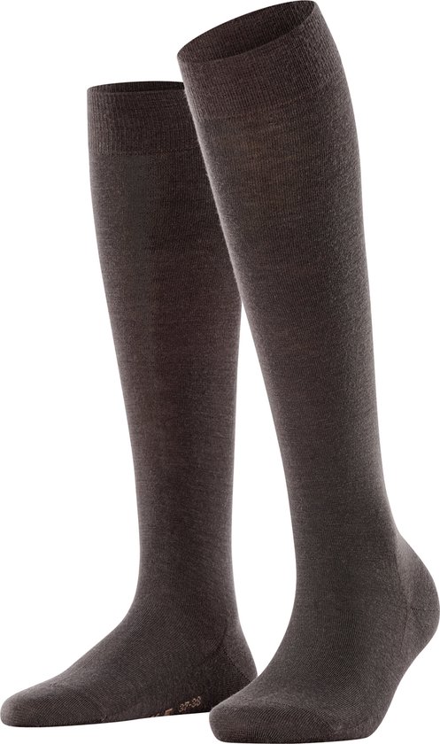 Moon Wood 3 Paar Dames Winter Wolkousen Kniekousen met Kabelbreisel Schuin Gebreide Sokken Maat 36-42 Zwart Wit Bruin