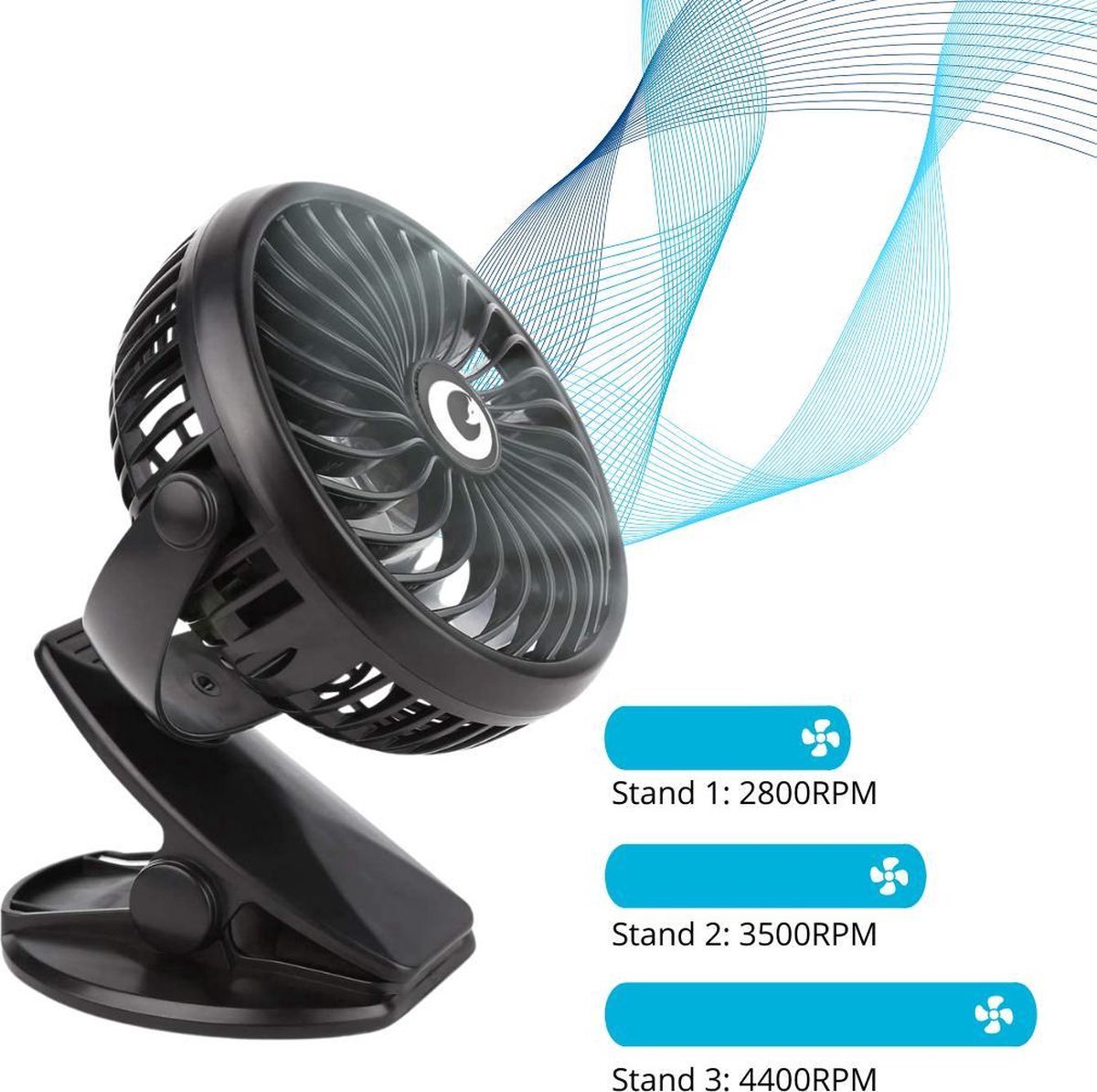 Mini ventilator cu clips FS087, USB 