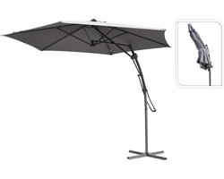 Push-up zweefparasol - Ø300cm - grijs