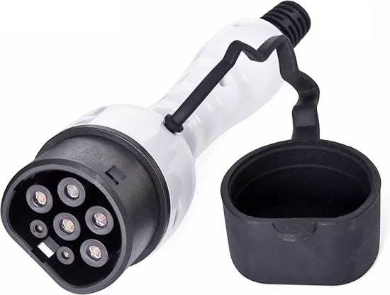 Oplaadkabel adapter 10 A 220 V EV-laadkabeladapter stroomomzettingsstekker 2 ,5 kW hoog vermogen, elektrische voertuigen met V2L-ontladingsfunctie voor IEC 62196-2 type