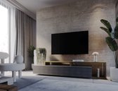 Meubel Square - TV meubel TRON - Grijs/ Eiken - 219 cm - TV kast