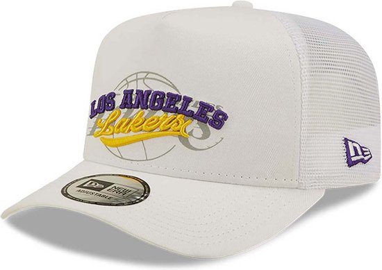 Casquette Trucker A-Frame White avec superposition de logo LA Lakers