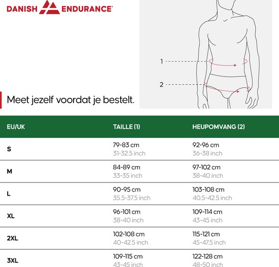 DANISH ENDURANCE Maillot de Bain Homme - Avec Poches - Léger - Séchage Rapide - 100% Recyclé - Taille M