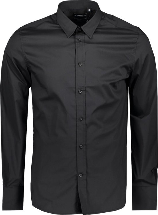 Antony Morato Chemise Chemise Milano Mmsl00694 Fa450010 9000 Noir Hommes Taille - 50