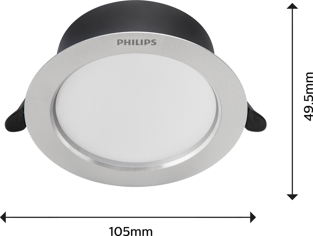 Philips Diamond Cut inbouwspot - Zilver - 3.5 W - 1-pack