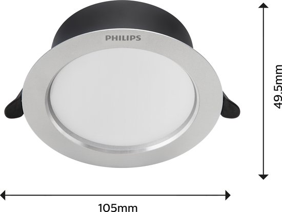 Philips Fonctionnel 8719514453180 spot d'éclairage Spot lumineux encastrable Noir Ampoule(s) non remplaçable(s) LED 3,5 W