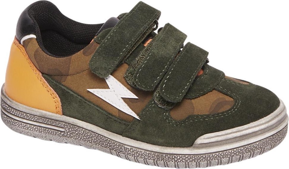 BobbiShoes Kinderen Groene leren sneaker