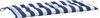 vidaXL - Tuinbankkussen - 100x50x7 - cm - stof - gestreept - wit - en - blauw