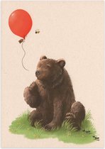 Cartes de vœux | Set de 5 | Ours avec ballon | Illu-Straver