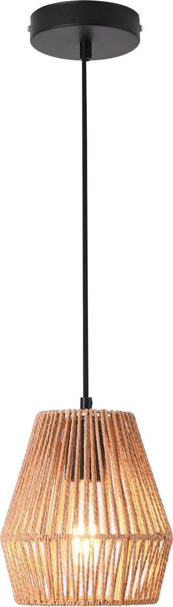 Hanglamp Liverpool 160x18 cm zwart en beige E27