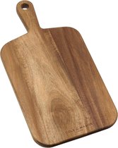 Petite planche à découper avec poignée, planche en bois/planche à fromage/planche de service, bois d'acacia, (L)420 mm x (l) 210 mm x (P) 20 mm, ne passe pas au lave-vaisselle