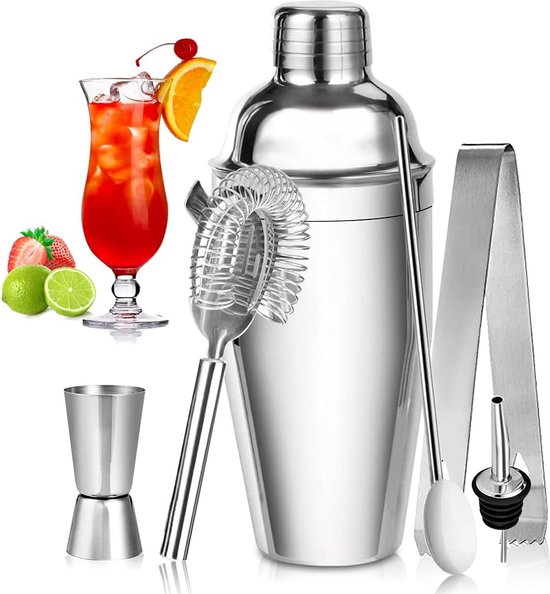 Shaker à Cocktail Shaker de cocktail, verre à mélanger mesuré et shaker  cordonnier en acier inoxydable, mélangeur de boissons de boisson de  cocktail.